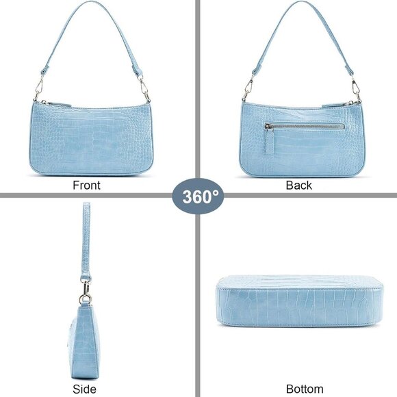 Small Shoulder bag with 2 Removable Straps Cross Body Clutch Purse Handbag for W - Picture 2 of 9